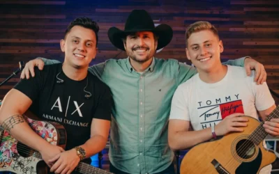 Rondinelli Matias com a dupla Diego & Leonardo - Foto: Divulgação
